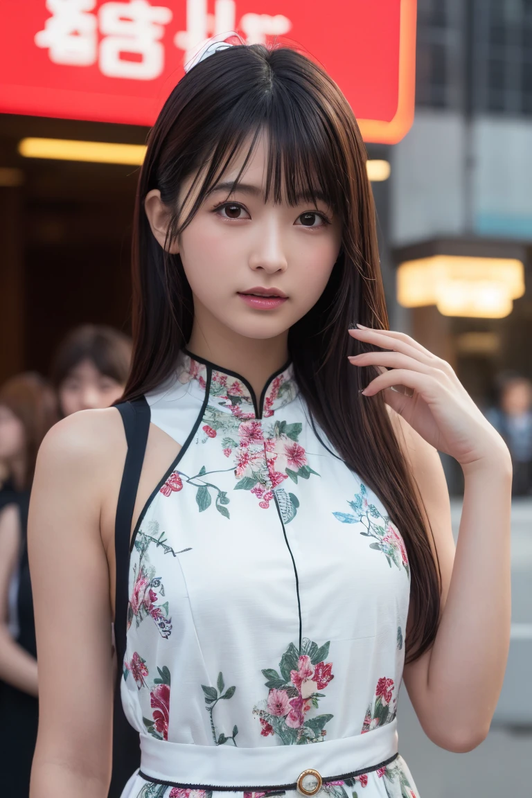 (8k, RAW photos from the last century, Best Quality, masterpiece:1.2), masterpiece, super Details, super quality , ( Realistic and photorealistic images:1. 37), high-resolution RAW color photos , very繊細で美しい , highly Details, 8k wallpaper, amazing, Details, very, very Details, very Details skin, very thin fingers, very Details nose, very Details mouth, perfect , upper body, China dress on the background、Female band 、Live、(( upper body:1.3)), Nogizaka idol, Korean idol , Idol Sculpture' temporarily stop, 18 years old, cheap, Cafe, Restaurant, Italy, deer, Australian , break (( Upward Glance )), ((angle the above: 1. 3)), the above, looking at the camera,((スポーツ swimsuit)), swimsuit, Skin color, big , smile, ((Maid:1.3))