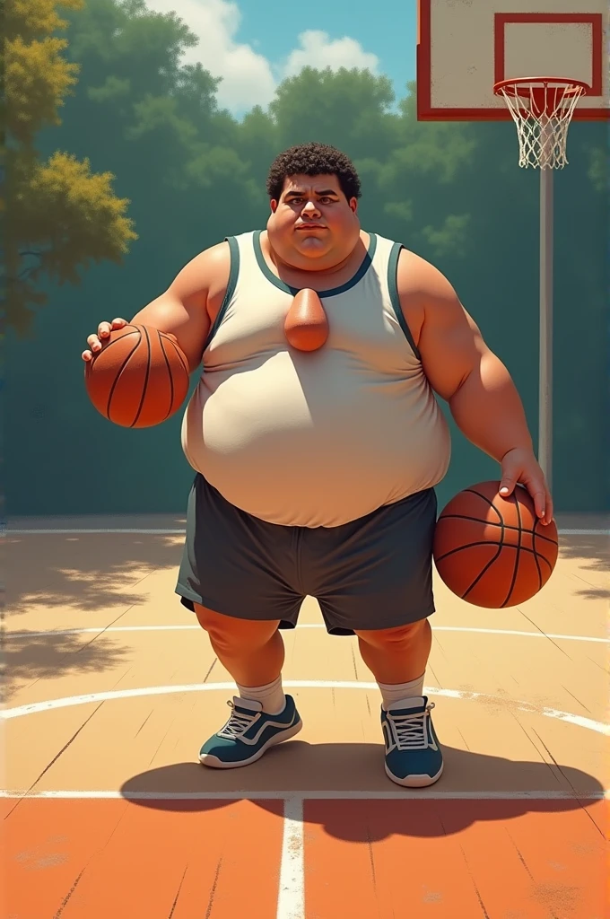 A fat Turk who plays basketball he has a nose on his chest.He is 18 and ...