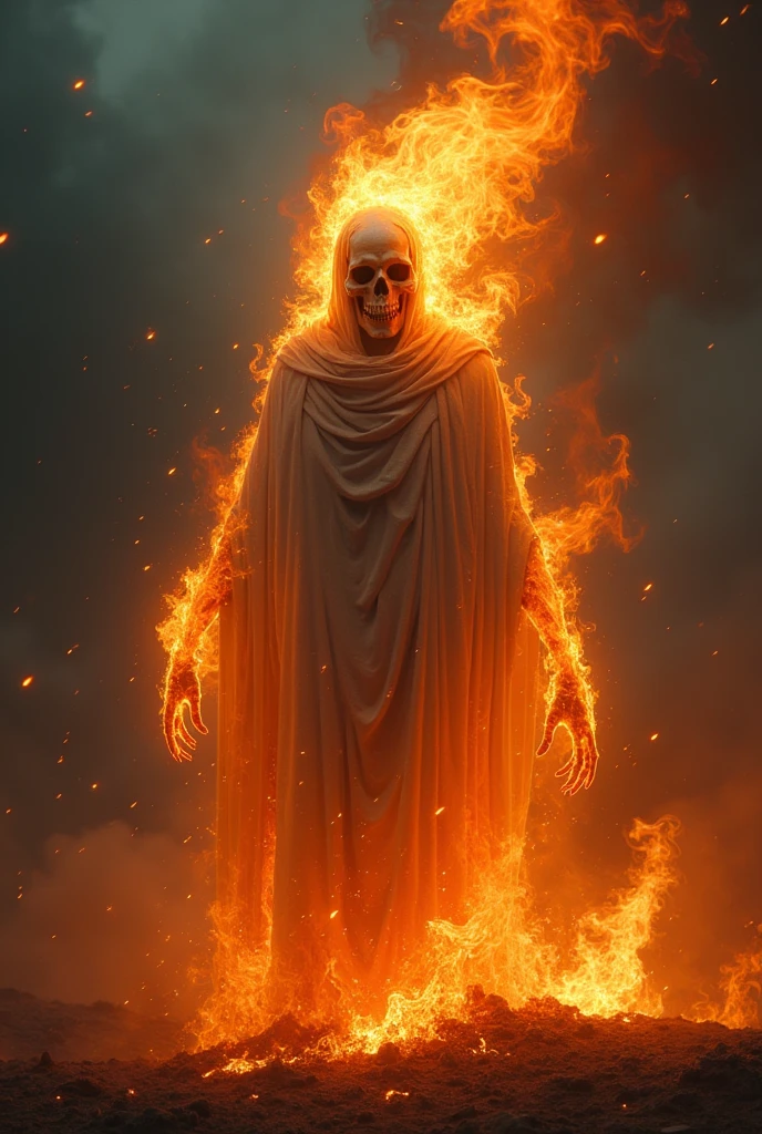  **mysterious figure, shrouded in a blinding golden light, emanating an ethereal aura of power and mystery, with a haunting, almost skeletal visage**  [**digital art, fantasy portrait, with a touch of surrealism**], [**inspired by the style of Greg Rutkowski**], [**lighting: dramatic, spotlighting the figure, with a golden glow emanating from within, background: dark and indistinct, with subtle hints of swirling energy, colors: rich golds and yellows, with hints of deep shadows, rendering: highly detailed, with a smooth, almost ethereal texture**] 
