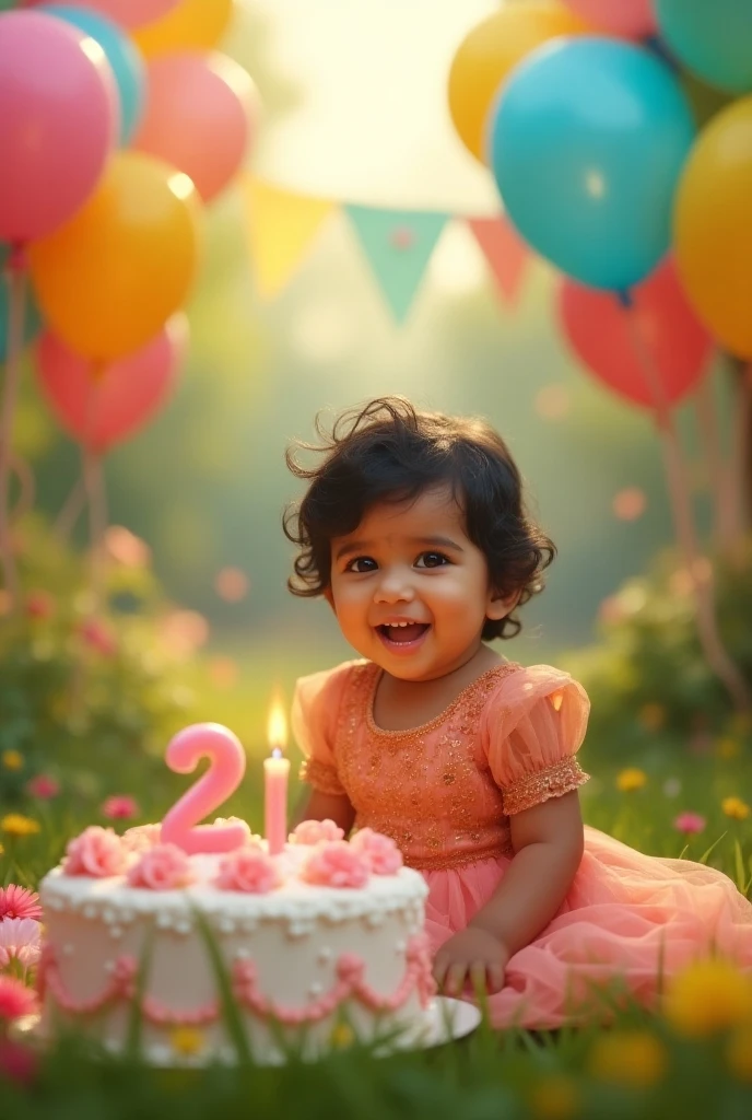 A girl holding flowers, wearing frockcolorful balloons floating in the sky, meadow, dancing, holding flowers, happy, happy, perfect quality, clear focus (clutter-home: 0.8), (masterpiece: 1.2) (Realistic: 1.2) (Bokeh) (Best quality) (Detailed skin: 1.3) (Intricate details) (8K) (Detail Eyes) (Sharp Focus), (Happy), Background texture "Ai_Indie1"