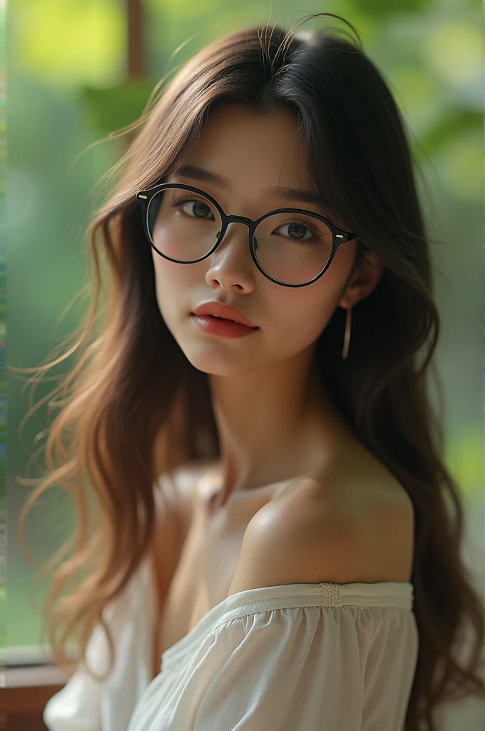 ((best quality, 8K, masterpiece: 1.3)), beautiful korean girl, pure, melon face, kind and cute, light smile, pure desire, slender body, (front), (tilted head), long brown wavy hair, windy hair, long flowing shoulders, round black big eyes, rblack ound glasses, clear big eyes, moist red lips, sweet, lie down on green grass of meadow, backlighting, ((wide open legs:1.5)), blured background, bright lighting, open mouth, pleading eyes, ((((whole body)))), sexy slender legs, small firm breasts, lift your skirt, ((slim muscular body)), (M-legs:1.5), ((lifting you own skirt:1.5)), wearing slim white lace bra and red tartan micro skirt, upskirt white panties, tilted head, (arms up, arms above head)
