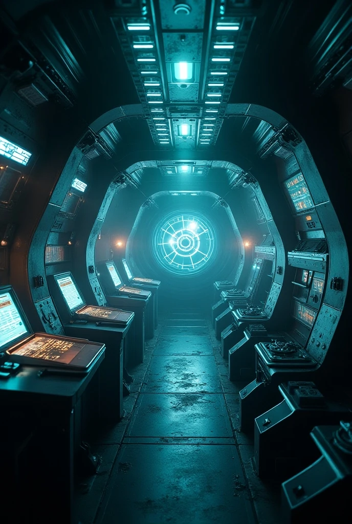 (grainy:0.7),(masterpiece:1.3), best quality, absurdres, extremely detailed, evening, futuristic,<lora:rMadArt3_NoiseOffset:0.75>,
BREAK
inside spaceship, neon lights, detailed parts, volumetric lighting, bioluminescent details,