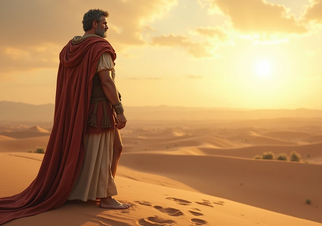 David with the stone in his hand facing forward