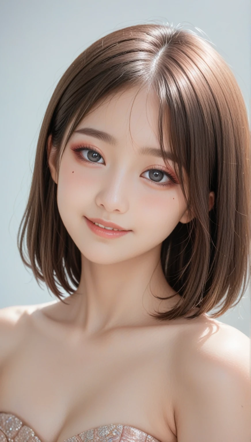 8K resolution, ultra-high definition, pixel perfect, ultra-fine details, delicate facial features, upright, big eyes, clear, pictures, ultra-clear, ultra-clear, detailed pictures, asian girl,20 yo,smile,eyebrow makeup, eyebrows, eye makeup, elegant eye shadow colors, mermaid Ji, elegant lip makeup, pink, thick lip makeup, watery lip makeup, natural, gentle, contouring, blush, clear, elegant, wallpaper, ultra-clear, master work, 16K, high-speed high-definition, detailed, Super artistic, national style, long camera, shooting, studio, master photo, oriental beauty, close-up of face, panorama, studio, light sense, modern style, ancient style, 8K resolution, ultra-high definition, pixel perfect, ultra-fine details