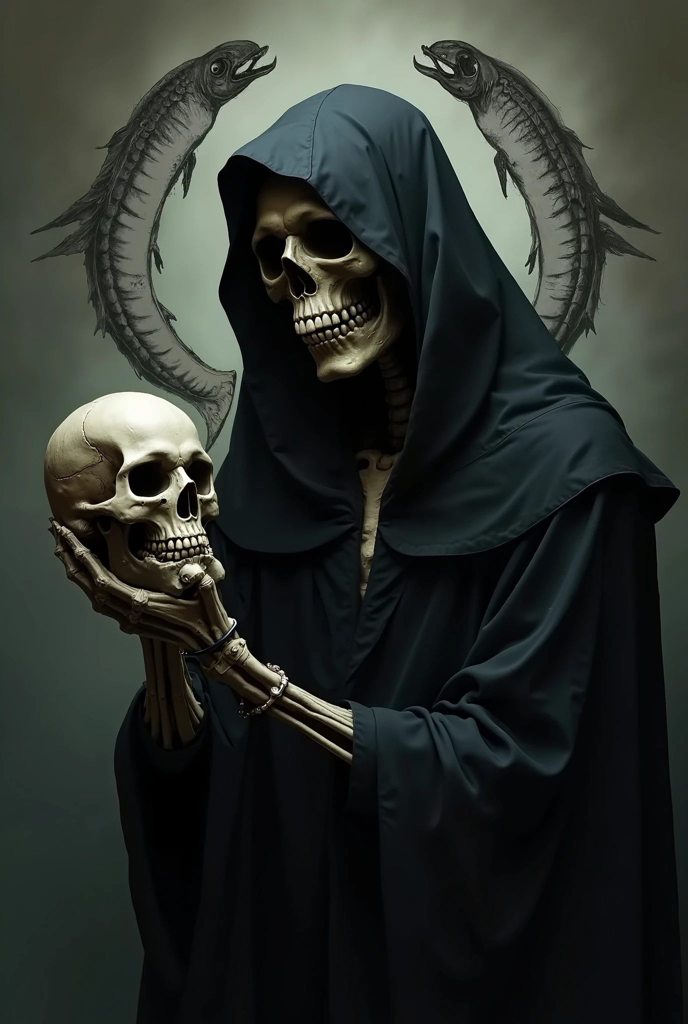 Same image but hyperrealistic. adding bone white spider-shaped medallion. Darker setting and stone wall background, like a dungeon