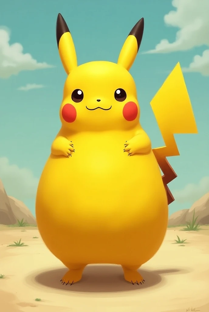 Correct body proportions,Black genitalia,Black glands,male people,Pikachu,chubbiness,small fat,Bare-chested,victory pose,The erection,Red genitalia,knot,palla,beer belly, male people, Detailed pubic hair, A high resolution,and the sun was shining brightly, tmasterpiece,Excessive obesity,Obesity in the extremities,Lift your feet,No hairstyle
