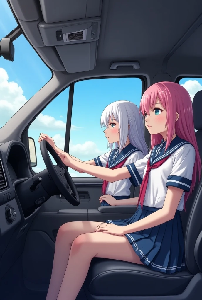 Having sex with a man in a car from behind, see penis, large and long penis, white water gushing, threesome, Turn around., 2 male 1 female, Embarrassedุ 18, severe, sleep, stepsister , Embarrassed, red face, School uniform, real dick