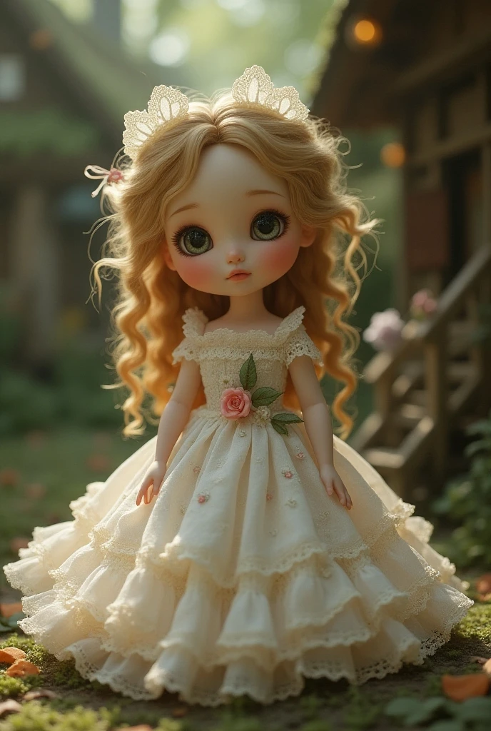 <lora:å°å
¬ä¸»:0.8>,dolls,1girl,solo,hat,flower,outdoors,standing,hair flower,blonde hair,hair ornament,long hair,blurry,brown footwear,newlyweds,
