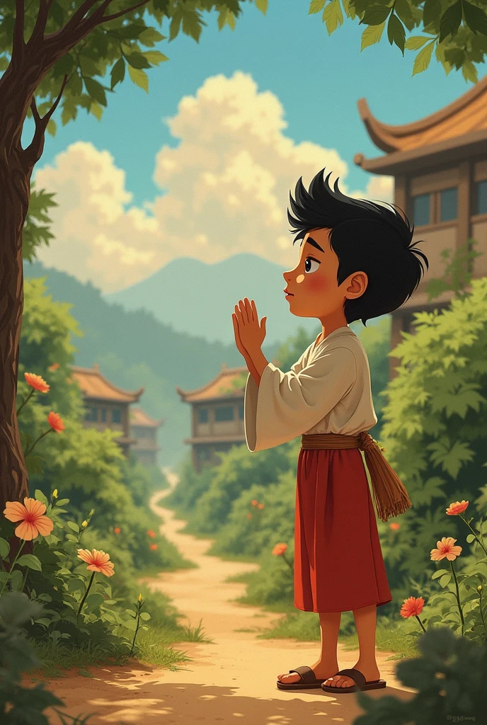 One day, Panpan's grandfather falls seriously ill. The village doctors try their best but cannot help him due to the severity of his illness.
One doctor suggests that only the royal physician could save his grandfather, but the royal physician only serves the king, making it seem impossible.
Panpan feels helpless, knowing he cannot do anything to cure his beloved grandfather.