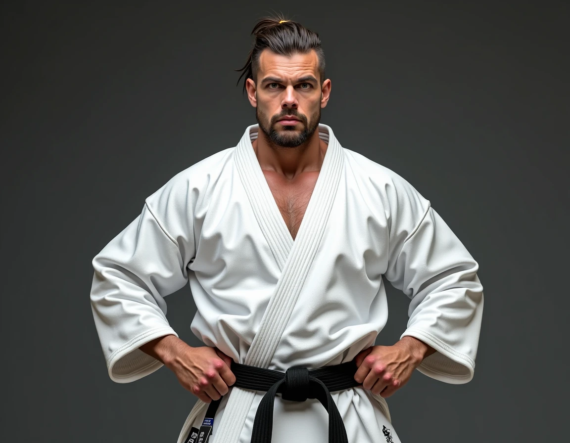 photo of muscular bearded japanbearkong in a ((skin-revealing white kimono)), big pecs, big arms, large bulge, ((light bokeh)), intricate, (steel metal [rust]), elegant, erotic, exuding sexual energy, homoerotic, sharp focus, photo by greg rutkowski, soft lighting, vibrant colors, (masterpiece), ((japanese outdoor hot spring resort)), (detailed face)