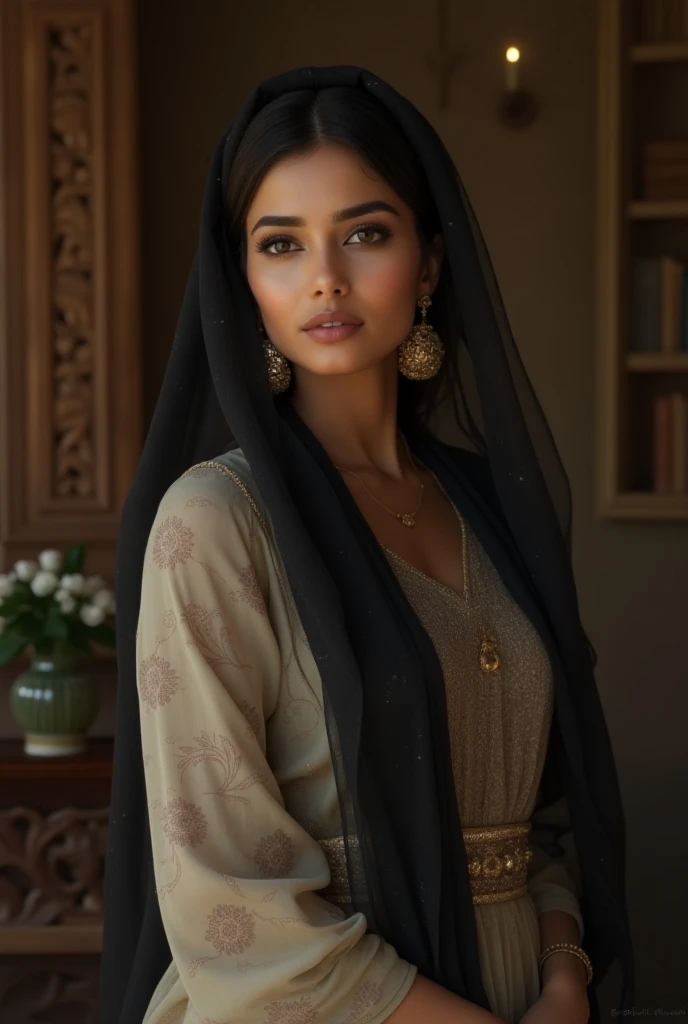 Priyanka chopra wearing abaya dress and hijab