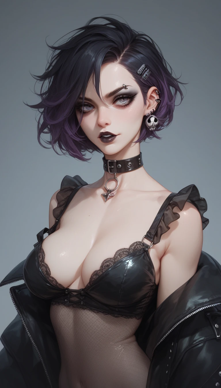 score_9,score_8_up,score_7_up,score_9,score_8_up,score_8,ultra detailed,beautiful , freyna, short hair, large natural breasts,Cum puddle between tits, cum on lips, cum on face, cum on breasts, wet clothes, rating_safe,girl,perfect face,milf,aesthetic,arrogantly,slim, sagging breasts, very huge breasts,choker ,Expressiveh,solo,upper body ,smart,tomboy,small smirk,cleavage,black suits,white shirt ,cute, pretty, perfect body ,,sexy ,Elbow breast squeeze,arm up,yandere ,looking at viewer ,arrogant face,seductive eyes,seductive