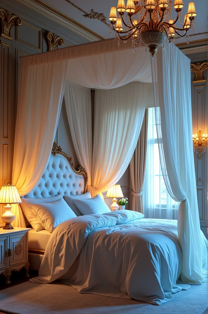 Heaven room with gorgious bed well decorated like dream