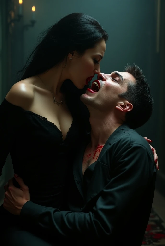 An man who is raping waman a and the girl is screaming, with the background being dark and bloody clearly visible there penis vigina