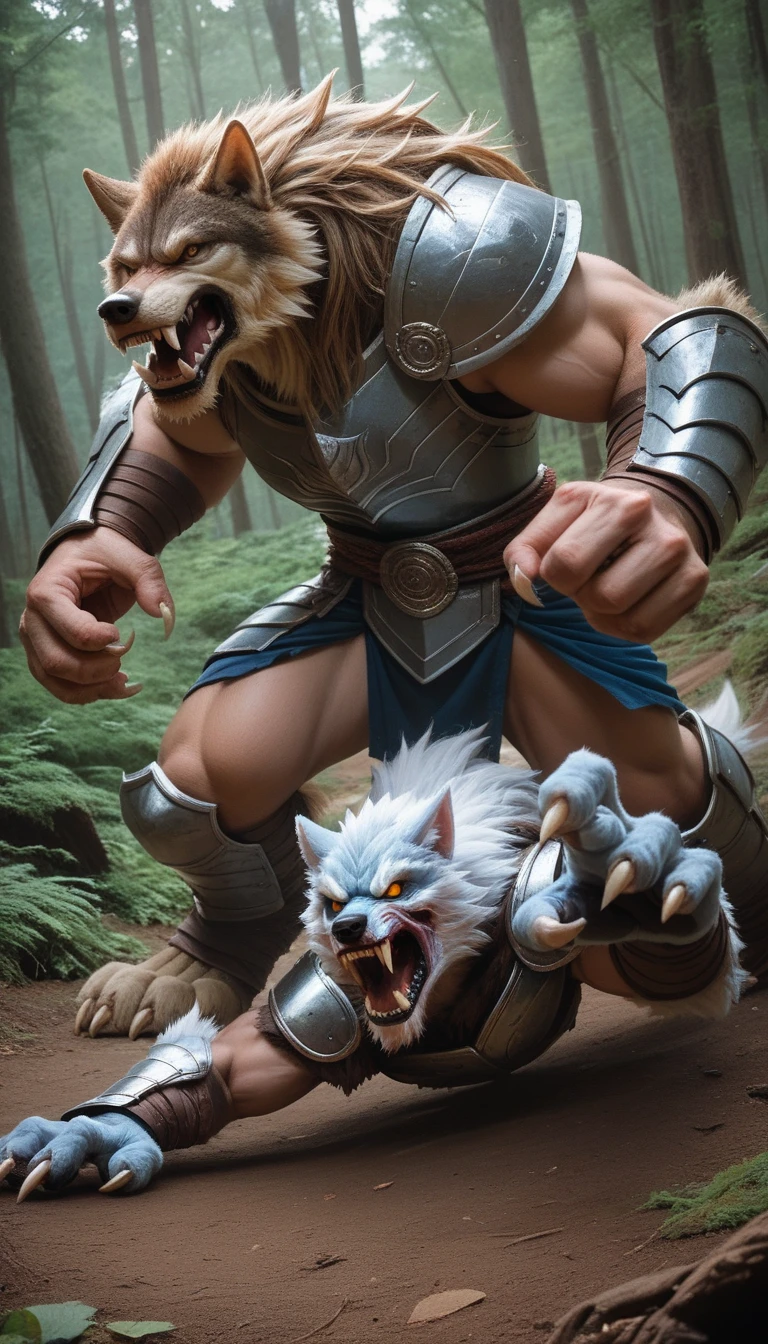 (extremely detailed CG unity 8k wallpaper, masterpiece, best quality, ultra-detailed), best lighting, best shadow (a very strong, giant, muscular humanoid capybara wearing battle armor), fierce expression, sharp claws, Amazon forest, volumetric lighting.