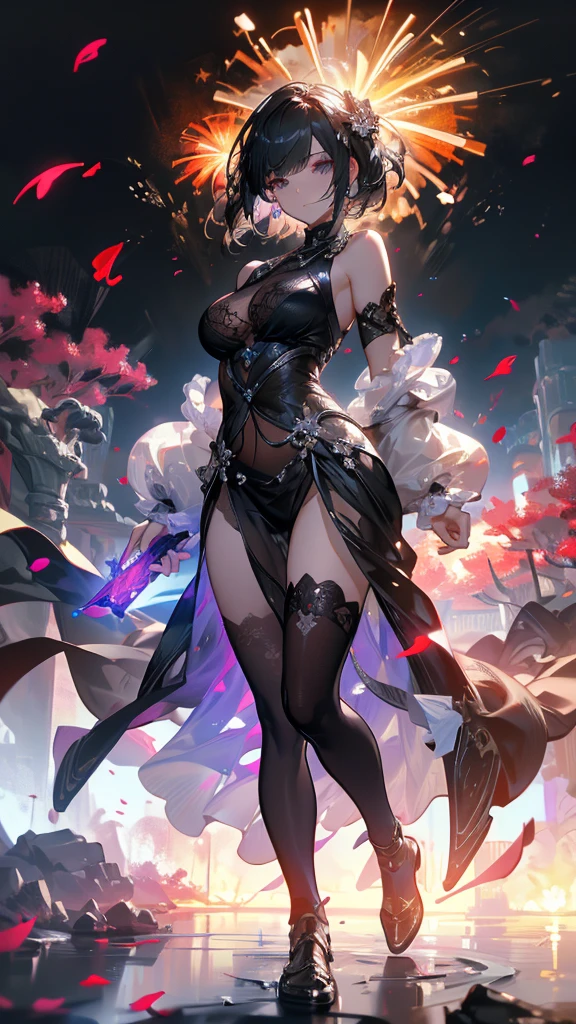 Cute Dragon Girl, Cute eyes, Cool look, Well-proportioned body、A little glamour、Beautiful breasts、Full Body Shot, Fascinating, Portrait Quality, 8K resolution, Rich details, Small round face, Maid, face with cupped hands, ,Represents medium , Fair skin, Mood Lighting, Wear a thin transparent cloth, Aperture F/1.2, Beautiful light background, nude, \]White mood,Nipple piercing、beautiful shining black hair