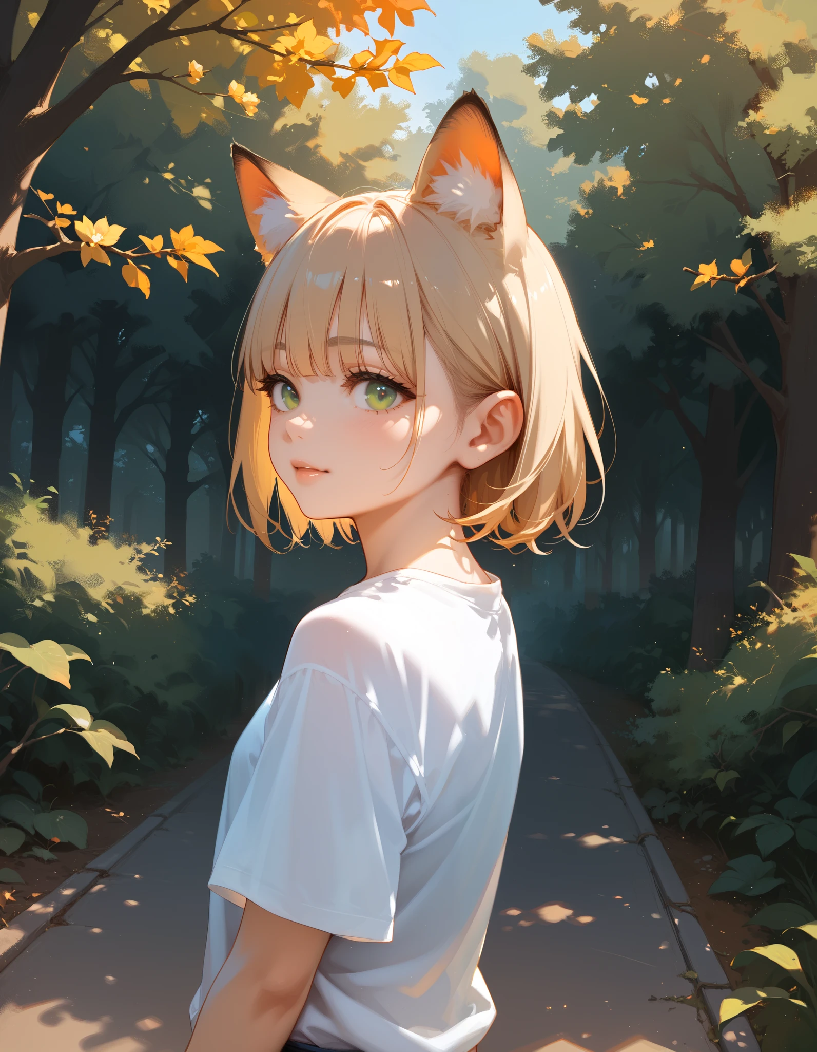 score_9,score_8_up,score_7_up,score_6_up,source_anime,
BREAK
A young girl with large fox ears peeks out from behind a tree,skiny and frail,(petite,cute:0.5),
green eyes,
medium hair,
animal ears,fox ears,
behind tree,
outdoors,tree,