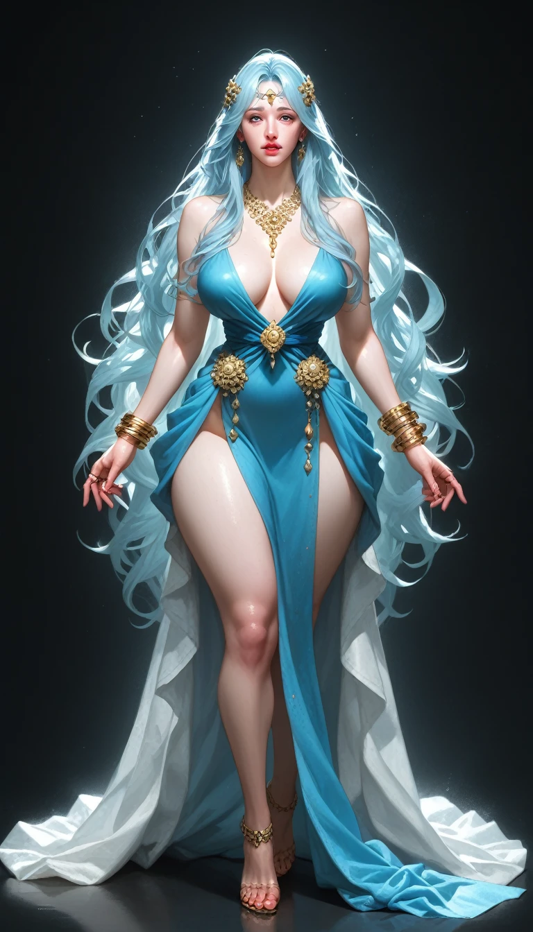 Standing barefoot, white snake woman (perfect face, big breasts, anthropomorphic, beauty, marble statue, sacred), ultra-realistic, clear details, (full body), 8k, (original), cg, skin scales, fracture, masterpiece, original photo, sfw, dirty (0.8), (blood: 0.7), (super detailed), sharp focus, soft colors, 8k, 8mm, shiny, gel particles, war photography