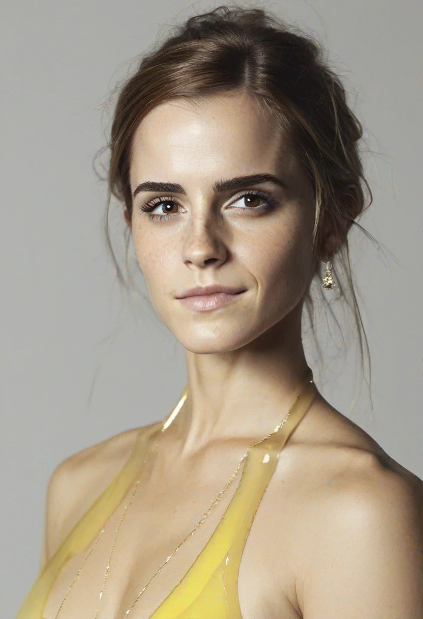 High quality  erotic    celebrity photograph    ( Emma Watson ,gorgeous celebrity, woman,  she is wet , tall figure, yellow color panty wearing ,  realistic babe , random click, random move photograph  , photorealistic , celebrity , woman ) shiny breast ,shiny sweaty skin , sexualized move, erotic angles, celebrity, hollywood actress , fleshy muscular woman  , ( perfect anatomy , correct hands  ,natural lights, depth of field, detailed face , insanely detailed skin texture, hyper detailed features ) full body photo