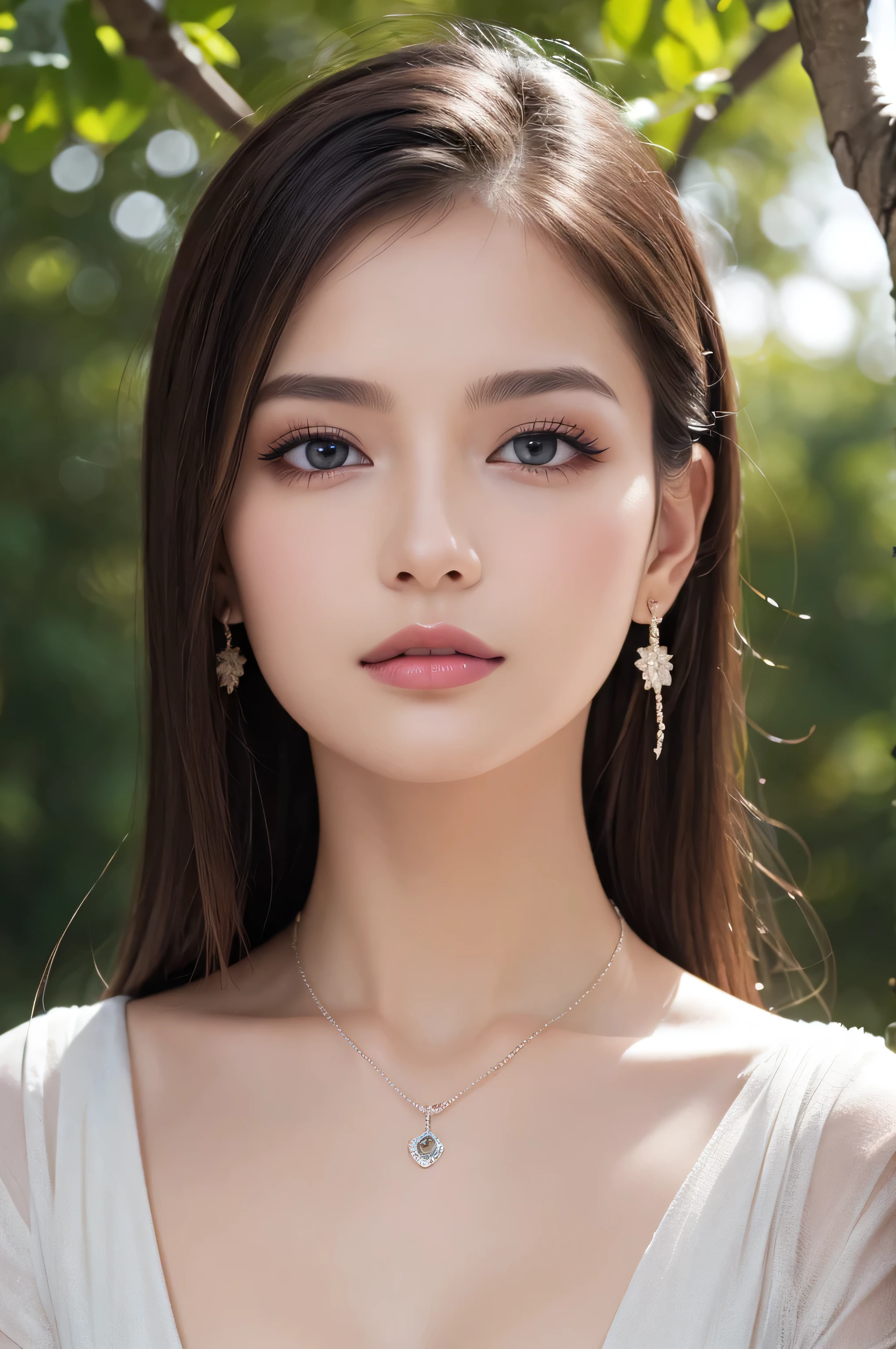 (masterpiece: 1.3), ( Juliet sleeve 1 girl with idiot hair : 1.2), (Ultra HDTV: 1.2), cinematic light , Ultra HDTV, ( detail eyes and skin), ( detailed facial features), NFSDW , 8k resolution, sharp concentration: 1.2, perfect style, Facial beauty, perfect body, Accurate, 解剖学的にAccurate, highly detailed facial and skin textures , detail eyes , dark blue eyes, double eyelid, Thin eyebrows, glitter eyeliner with hands tied to a tree: 1.2, natural blush, shiny skin, white skin: 1.2, shiny little necklace and earrings, ( glossy lips : 1.4), break, one person's perspective , ( she's a very cute female teacher ), (Cute pink lace panties), (seductive smile: 1.2), (( Pure and Pretty Girls :1.3)), ( long wave hair ), ( light brown hair :1.2), , break, (( Very close relationship : 1.2)), medium large breasts , (( viewers from below:1.2)), ((Library 1 .2)), (( bend your knees and spread your legs:1.2)), (from side:1.2), low angle shot, off shoulder sweater Tight jeans mini skirt
