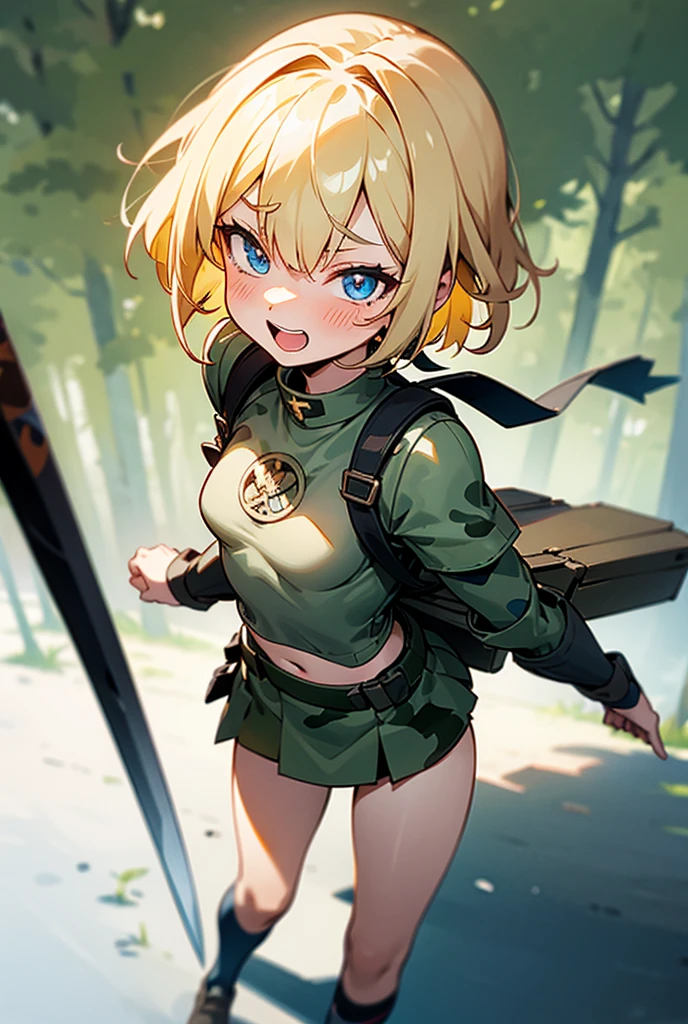 1girl, prushka, smile, red eyes, green_headwear, hat, gloves, multicolored_hair, boots, skirt <lora:prushka_v10:1>