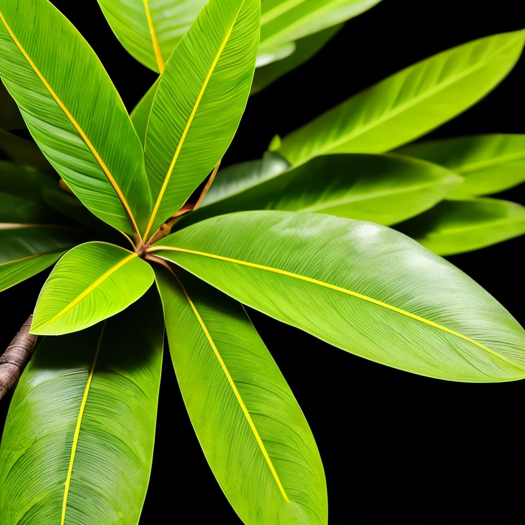 a close up of a bunch of green leaves on a black background, a picture by Adam Marczyński, trending on pexels, digital art, tropical foliage, lush plants, lush foliage, lush jungle, tropical leaves, lush greenery, lush verdant plants, dark green leaves, rich greenery, plants and jungle, botanic foliage, deep jungle texture