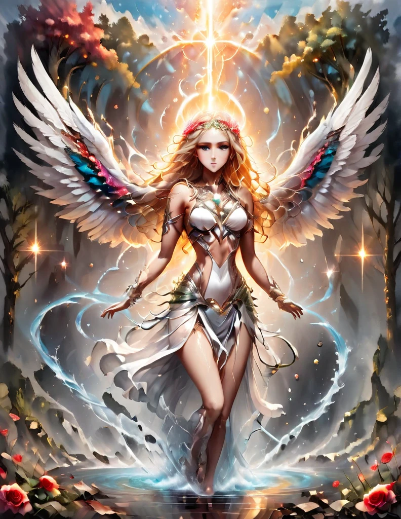 (masterpiece), best quality, ultra-detailed, extremely detailed ((Buddha - Shuumatsu no Valkyrie: Record of Ragnarok)anime style),dynamic angle,(1 god),(godly+golden+metallic armor,1.3),magnificent background,(heavenly+clouds+cosmic),divine expression and posture, power radiating,an epic battle of gods, Volumetric light. --auto