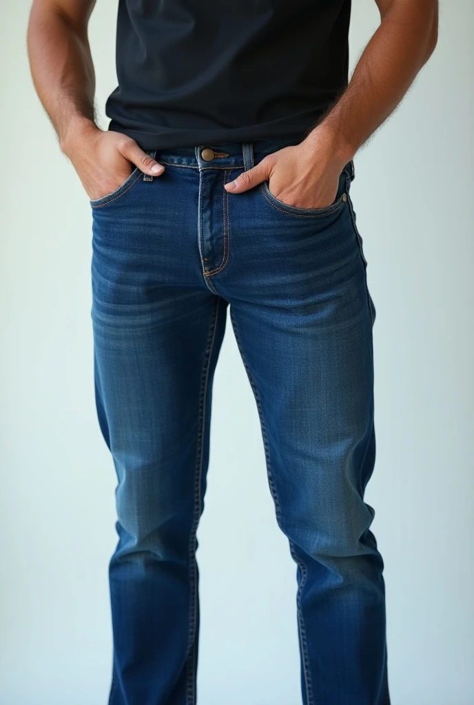 Remove the blouse and add muscles to the image.