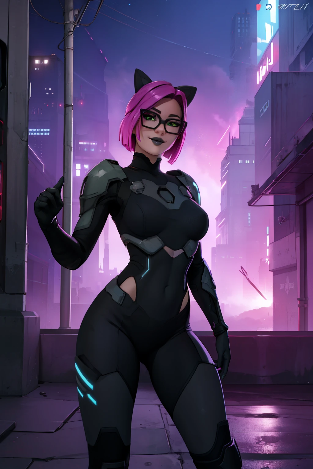 ((ultra quality)), ((Masterpiece)), girl - draenei, world of warcraft, cyberpunk style, ((black short hair neon bob)), (neon studs in ears), (body tattoos), (there are draenei neon horns), (beautiful cute face), (beautiful female lips), charming, ((sexy facial expression)), looks at the camera, eyes slightly open, (skin color blue), (blue skin), glare on the body, ((detailed beautiful female eyes)), ((blue neon eyes)), (juicy female lips), (black eyeliner), (beautiful female hands), ((ideal female figure)), ideal female body, beautiful waist, gorgeous thighs, ((there is a draenei tail from the back)), beautiful medium breasts, ((subtle and beautiful)), stands temptingly (close up face), (cyberpunk clothing neon) background: future city purple neon cyberpunk, ((depth of field)), ((high quality clear image)), (clear details), ((high detail)), realistically, professional photo session, ((clear focus)), anime