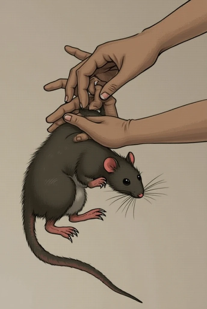 living-latex, rat, looking at viewer, swirly eyes, grabbing hands, green and black