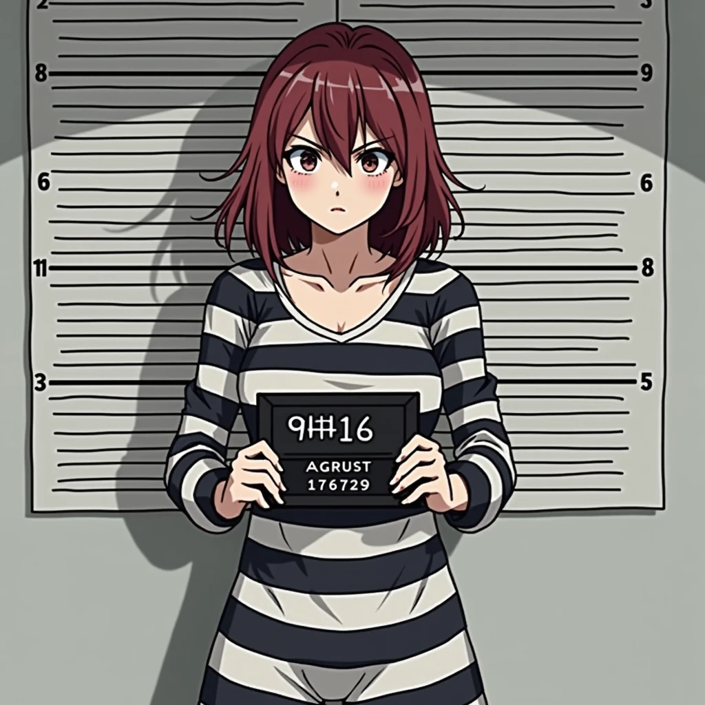<lora:CultistChanP2:0.7>, CultistChan, (purple hair:1.15), (dark red hair:1.15), (messy hair:1.15), skinny, small breasts, red eyes, medium hair, sharp teeth, tattoo, choker, bandeau, skirt, thighighs, cute, dum, :3, scratches, scar, warhammer 40k, <lora:V3_Prison_CellCellblock_Background_and_Poses_Collection:0.8> cell exterior perspective, cell interior perspective, MAXSEC STYLE CELL, County Cell, Standard Cell, crying, in jail holding bars, bars, behind bars, score 9, score 8 up, score 7 up, score 6 up, score 5 up, score 4 up,