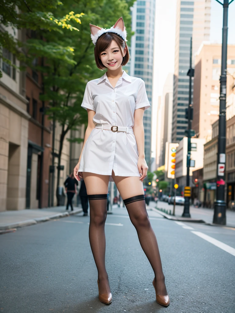 8k, photo realistic, Scores 9, 8, 7, 6, medium closeup, detailed, very sharp, vivid, solo, biking through Tokyo street, high heel, long legs, beautiful eyes, office suits, cycle basket, (((riding bicycle))), bicycle, short hair, very front view, very low angle:1.5, going fast, depth of field, beautiful breasts, slender, the most beautiful woman, double eyelid, beautiful japanese woman, 25 yo, strong wind, slim beautiful legs, sexy pantie stocking, foot on pedal