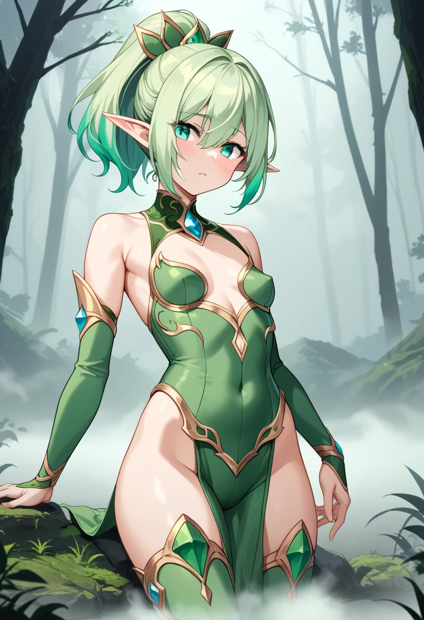 (masterpiece), (best quality), 8k resolution, 1girl, beautiful girl, stunning beauty, ((red eyes)), 18yo, perfect body, sexy, smile, monster girl, pale skin, (green scales:1.2), (long hair:1.1), blush, cute face, (chest above:1.2), smile, confusing eyes, thick white stockings with green ornaments:1.4, graterbelt, cute & girly, (looking at viewer:1.4), night, upper body, (standing:1.2), (cute fangs:1.5), ((full body view)), ((tail growing from the tailbone)), diadem with rubies,