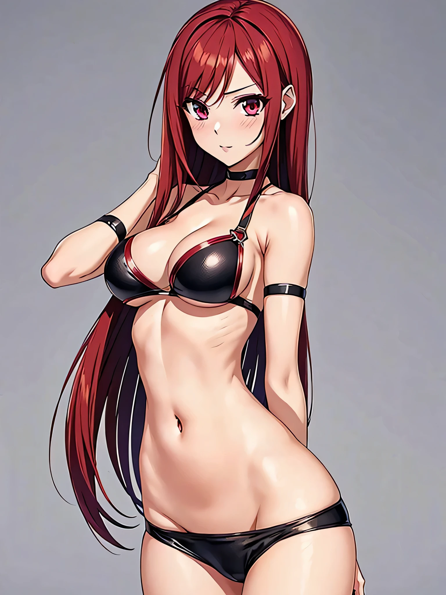 perfect body Succubus, (Character: Erza Escarlet), solo 1girl view, sexy girl, front angle