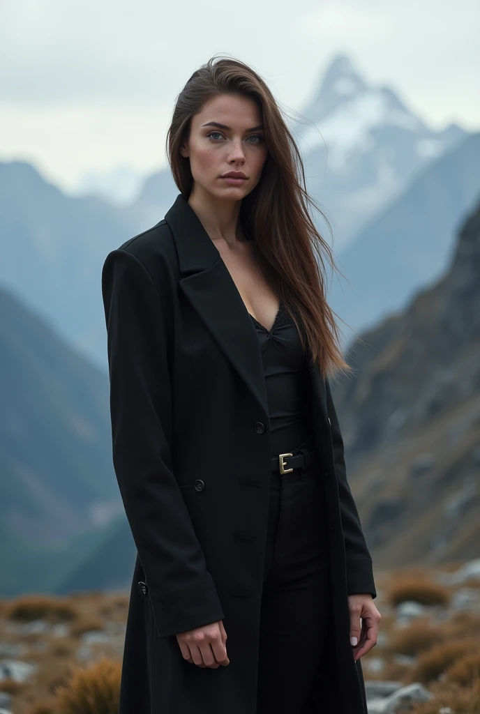 photo of S363_TatianaNeva,a stunning woman,in a (city:1.1),wearing a (camouflage-jacket:1.1),(leather-pants),(sunset),(4k, RAW photo, best quality, 35mm, depth of field, ultra high res:1.1),(intricate, photorealistic, cinematic-shot, masterpiece, ultra-detailed:1.1),