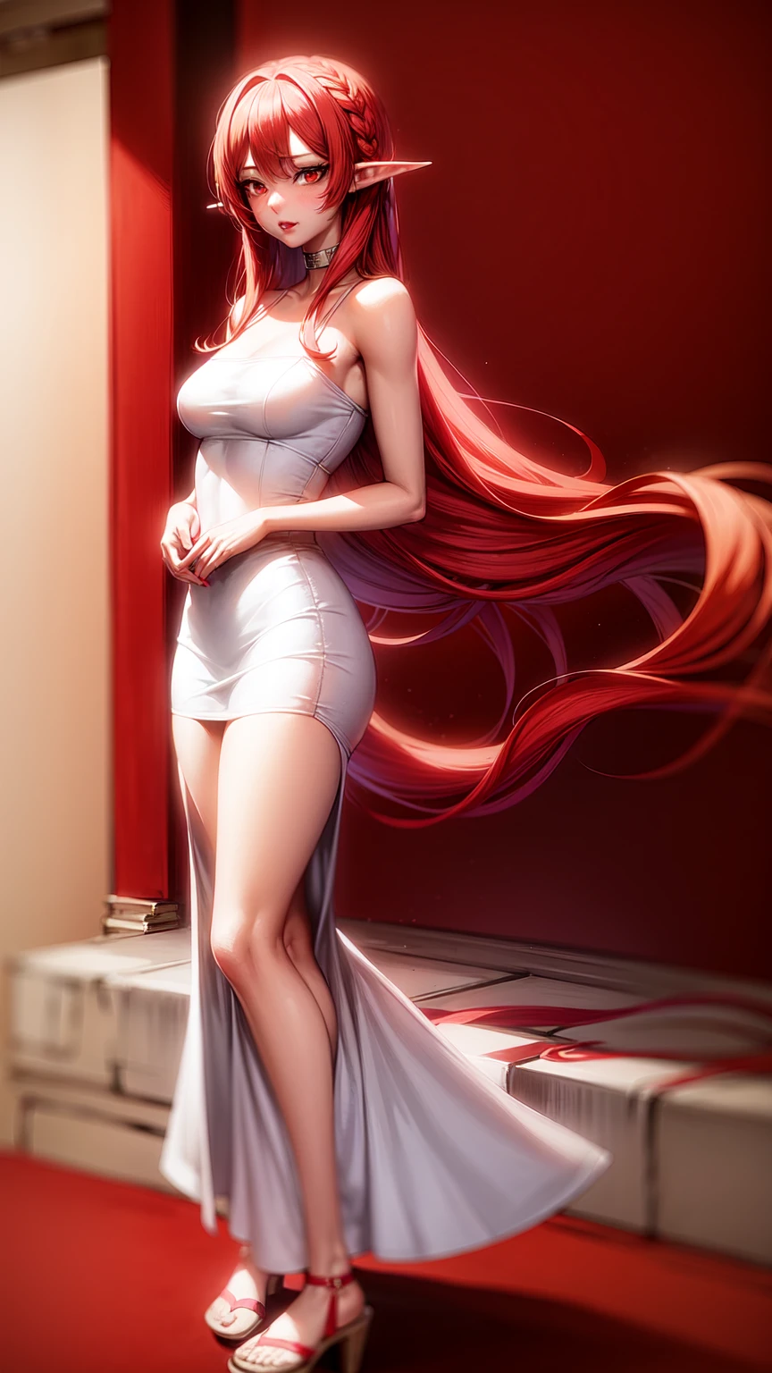 (Masterpiece),Best Quality, ultra-detailed, perfect hands (Delicate finger expression),perfect legs, Delicate eye expression, delicate face expression, female, jessie, long hair slicked back , blue eyes(empty eye),naked body,Slender and sexy body, Moderate and pretty breasts,Blank face, open mouth, Solo, nude, full body, Bath towel, In the study, standing,  Sexy waist teasing,