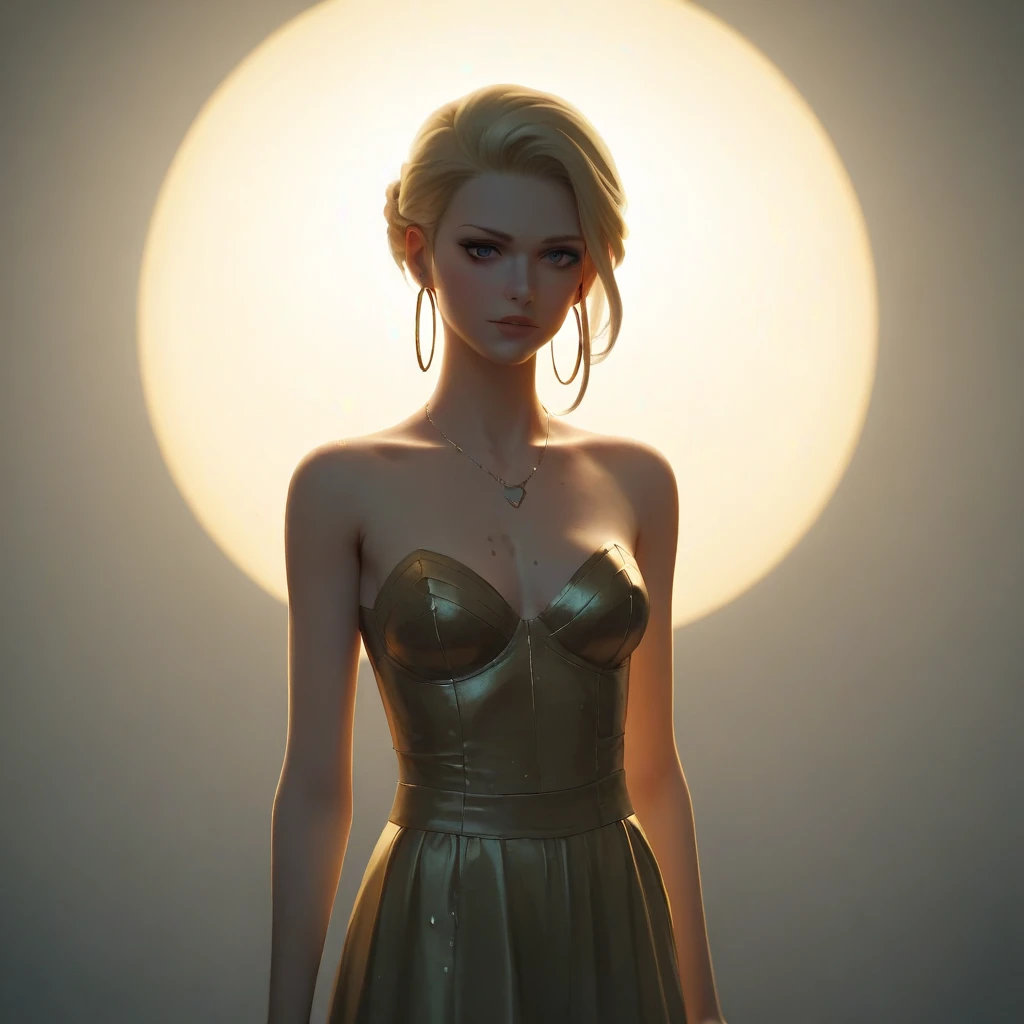   beautiful blonde woman , With the wax dress melting and dripping down the body. (masterpiece: 1.2), ( Best quality ), 4k,  pompous skirt, ( dynamic composition : 1.4),  highly detailed , Detalles coloridos, ( iridescent colors: 1.2), ( bright lighting ,  atmospheric lighting ), dreamer, magical, (Alone: 1.2)  