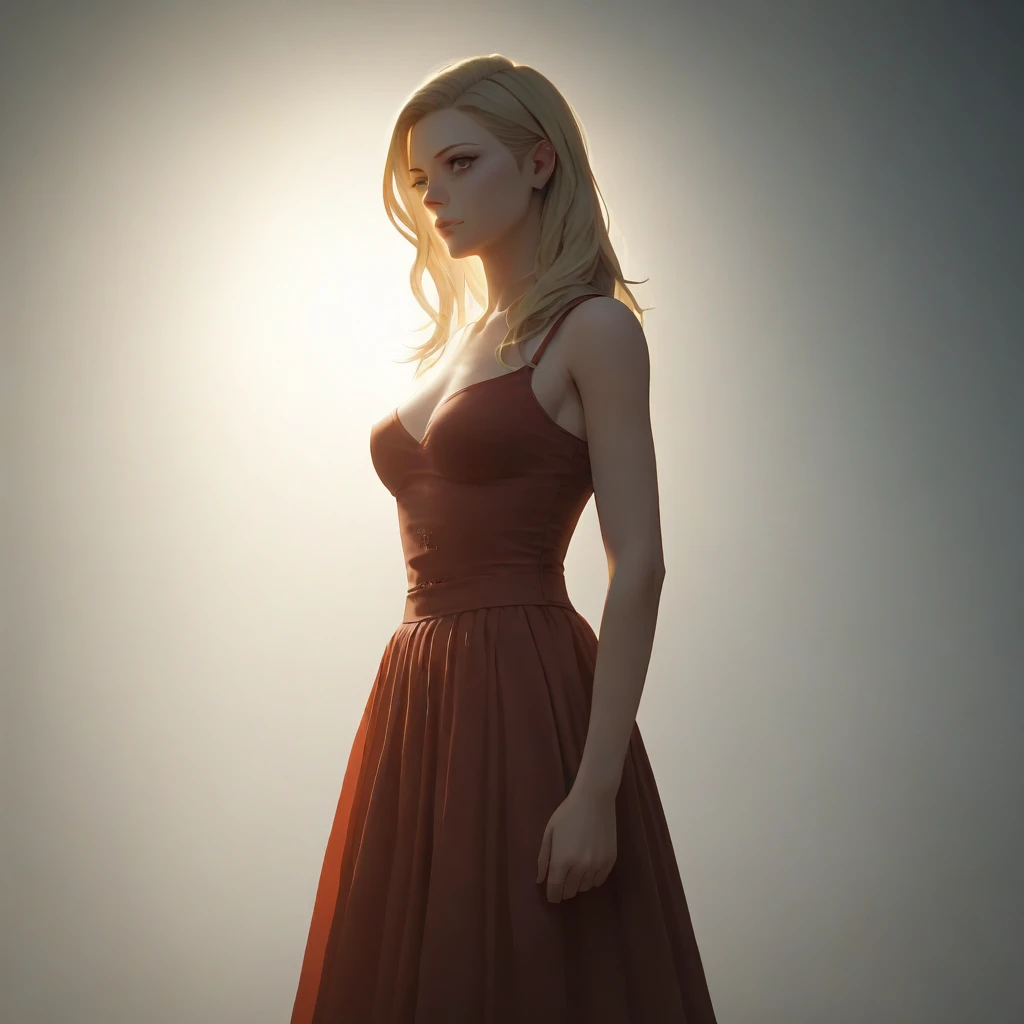   beautiful blonde woman , With the wax dress melting and dripping down the body. (masterpiece: 1.2), ( Best quality ), 4k,  pompous skirt, ( dynamic composition : 1.4),  highly detailed , Detalles coloridos, ( iridescent colors: 1.2), ( bright lighting ,  atmospheric lighting ), dreamer, magical, (Alone: 1.2)  