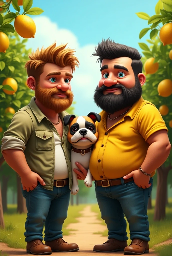 3 half-naked silly men thinking about pigs and donkeys, sitting