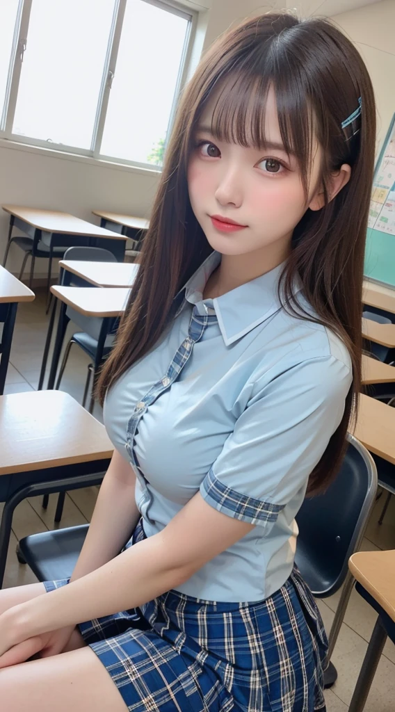 (((32ｋ,high detal,high-detail、​masterpiece,Attention to detail,full body Esbian,独奏))),Raw photo & realistic atmosphere,beautiful dark blue eyes,Detailed mouth,Glossy lips,Detailed eyebrows,Eyes drawn in detail with soft white skin that shines in every detail、azure eyes,Very beautiful eyes,Detailed lips、Very beautiful face,Very well-formed face、Lifelike face,shiny beautiful lips, Realistic Young Gravure Idol, very beautiful school girl, ,Moderately beautiful, Young Sensual Gravure Idol, Young Gravure Idol, Beautiful, Cute and sexy１8 year old schoolgirl,the whole body is wet,dripped out,with a flushed face,Incredibly beautiful１8-year-old girl,short-cut,Brown shiny hair,Hair is wet,Dripping water,dripping,（M-shaped legs spreading in classroom,Lorena beautiful 18 year old schoolgirl,The skirt is flipped up,I see underwear:1.7）,（Black pantyhose,Beautiful fece,Looking at the camera：1.6）,（Black schoolgirl uniform chest is languidly open,darkness,Very dark,Pitch-black classroom with no lights on,Illuminate the subject with a flashlight,spot light：1.6）,（Sexy body,well-shaped breasts,,Immature body, I'm anxious and about to cry,Moist eyes,cold smile,The glaring face is also beautiful：1.5）,（Uniforms are torn to tatters：1.8）