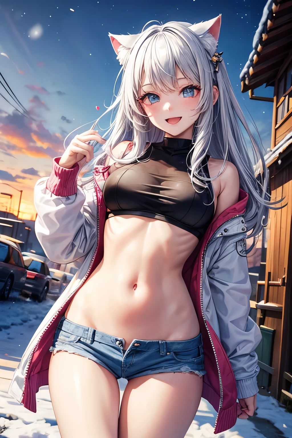 A girl wolf in her underwear