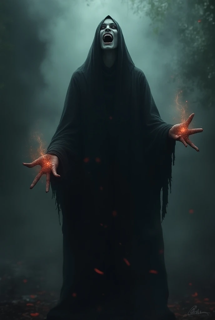 I created a dark themed character with arms outstretched with a Red pill in his left hand and a Blue pill in his right hand.