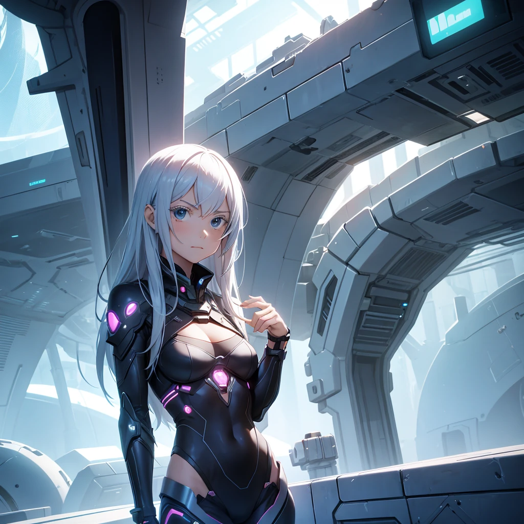 Girl in a futuristic setting 