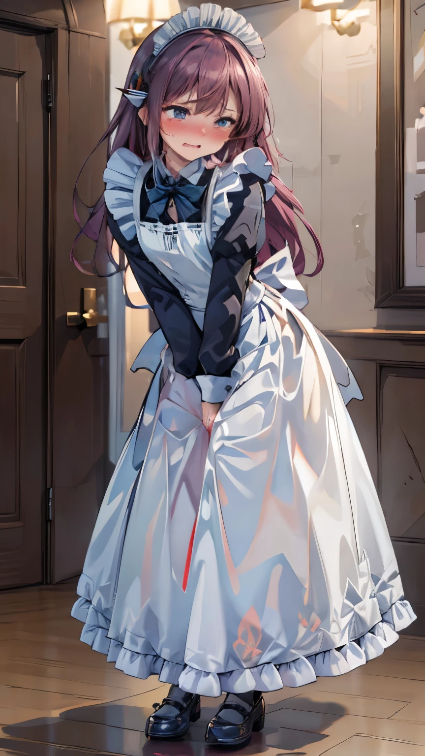 Shiny blond hair, very long hair, sophisticated haircut, ((((hair fully braided)))), ((small twisted braids)), thin and oval face, submissive, (((gagged))), ((((very cute maid girl)))), ((((very cute black maid dress)))), ((((cute waitress serving a blond man)))), cute and blushing 18 years old anime girl, look away because she is embarrassed and blushes, bright blue eyes, detailed face, detailed members, detailed arms, detailed hands, ((((sparkling diamond jewelry)))), tiara, ((makeup)), high heels, puffy sleeves, long gloves, long eyelashes, maid costume, maid dress, maid girl, Girl lying, tied by ropes, shackled, can no longer move, tied tightly, very hard tied up with lots of ropes, hampered by so many ropes that she can no longer move, bound hands and feet, ropes tie his whole body, tied extremely tightly and forcefully to her bed by a lot of ropes, its limbs are strongly tied together by ropes, his torso is tied up with thick cords, her chest is so tied up with ropes that it sticks out, her legs are tied tightly with thick ropes, his hands are tied behind his back with ropes, she can no longer move her feet, her hands which are tied by thick ropes, she desperately tries to free herself, likes to be tied tight with big ropes, likes to be immobilized by big ropes, lying down, his hands and feet are strongly tied to the railing of his bed, his legs are pressed together and tied with ropes, its limbs are held vigorously by imposing ropes, her hands are tied securely behind her back by ropes, her chest is compressed by strong ropes, she is pressed against her bed and restrained by large ropes (shibari, arms behind the back:1.4), (hands on the back), (masterpiece, best quality) 1.5, 1girl, solo, (sexy, beautiful woman, perfect face, perfect eyes, perfect hands), samus aran, (shibari, arms behind the back:1.4), (hands on the back), Spread the legs, s&#39; ((lie in bed by big ropes)), ((close up of the girl)), ((((lie in bed))))