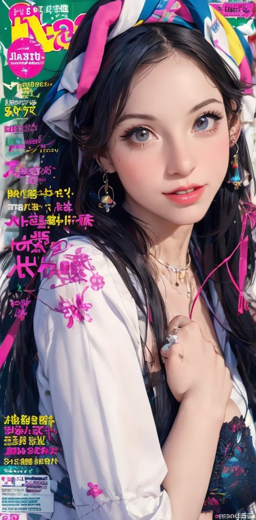 Best quality, Works of masters, A high resolution, 1girl, Super beautiful face, super beautiful eye, Super beautiful hair，MagazineCover，Trendy outfits，