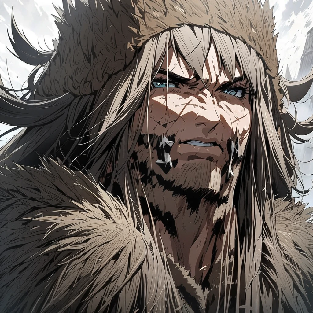 Anime, high detailed, multiple girls, Long hair, barbarian girls, barbarian's cloth, fur cap, curvy body 