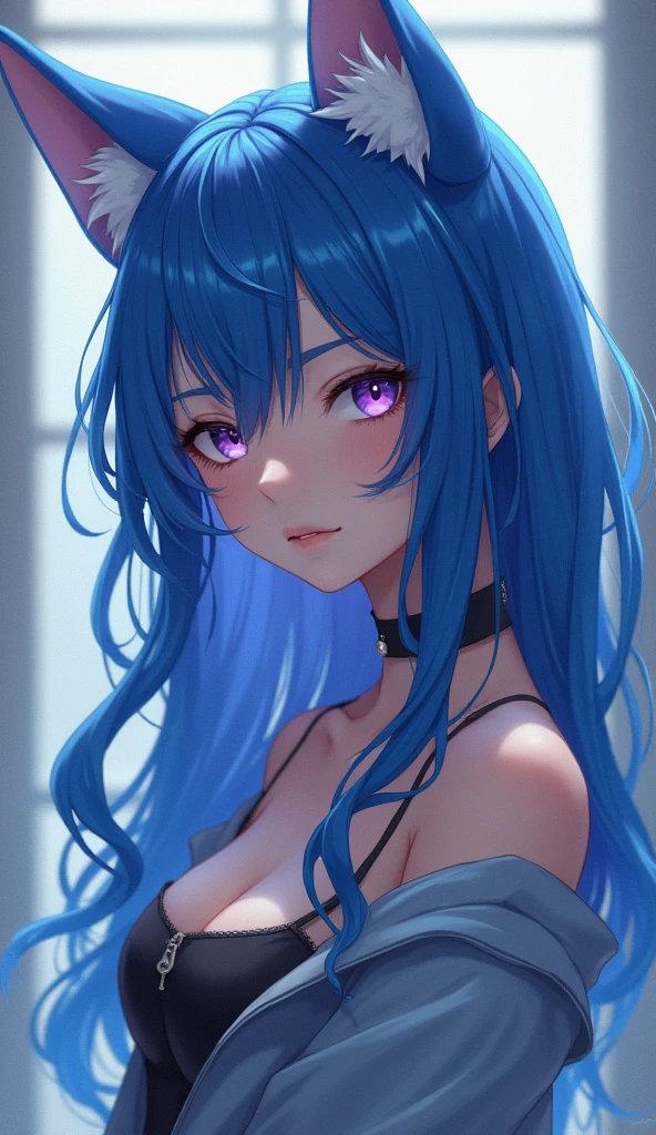 4K,8K,(masterpiece), (Highest quality), (Very detailed), (Disheveled Hair), (figure), (Cat ear girl), (topless), Are standing, Fashion Model, Looking at the audience, (interview), (Simple Background), Beautiful and beautiful eyes, Delicate and beautiful face, floating, (High saturation), (topless), topless, (shine), Focus on the face, ponytail, Ayaka Kamisato, Light blue hair, bangs, Hair Ring, floating flowers, floating hair, (The Shining), Best lighting, Best Shadow, topless
