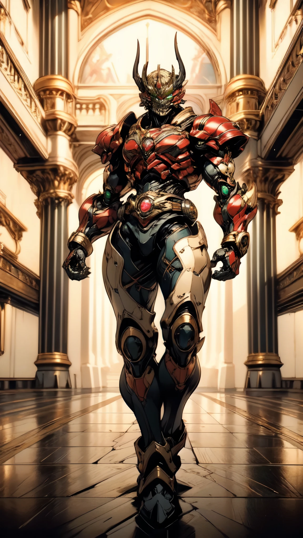 (masterpiece:1.5, best quality:1.5, extremely delicate:1.5), ((male:1.5)), a man wearing a full-face helmet, green eyes, fantasy-style high-tech biomimetic armored combat suit, (a composite layered chest armor), the design balances heavy with agility, fully enclosed shoulder guards, matching arm and leg guards, a belt of gemstone, (the color scheme is primarily Indigo with Silver accents, Organic Biotech, Concept Inspired by Iron Behemoth, glowing eyes, armor glows, stand of a futuristic sci-fi city), this character embodies a finely crafted fantasy-style armored hero in anime style, exquisite and mature art style, metallic, high definition, highres, ultra-detailed, ultra-fine painting, professional, perfect body proportions, golden ratio, anatomically correct, symmetrical face, extremely detailed eyes and face, high quality eyes, creativity, RAW photo, UHD, 32k, Natural light, cinematic lighting, masterpiece-anatomy-perfect