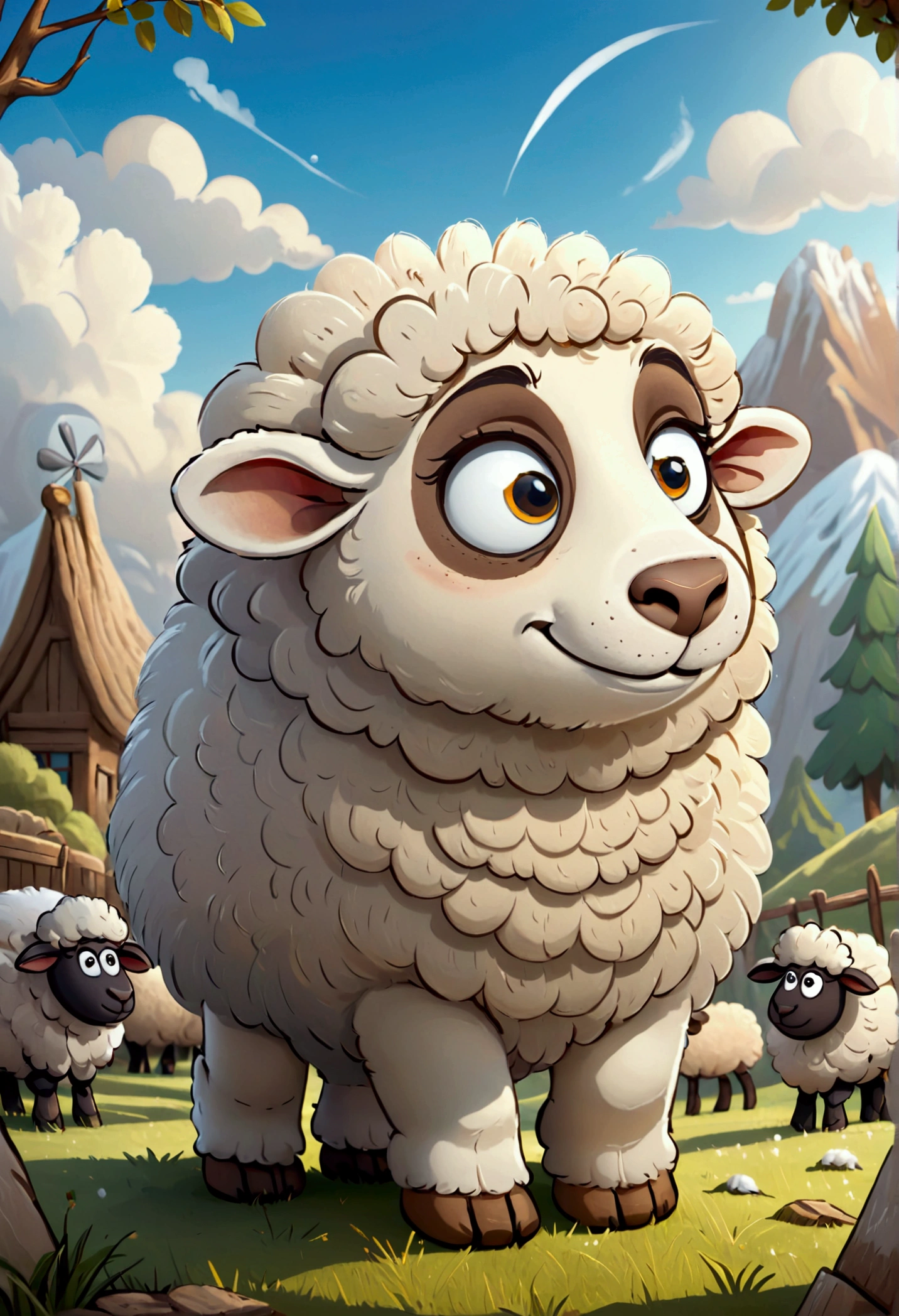  masterpiece ,           Best quality          ,           extremely detailed 8k wallpaper    ,        on a fluffy white wool sheep    ,   A B C D let's learn
With Lana Sheep all together to read