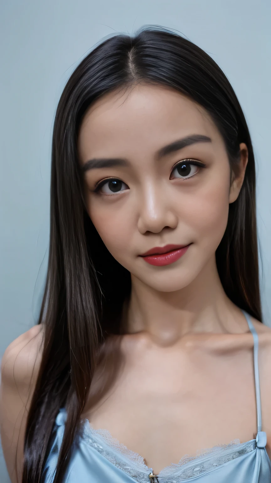 ((flat chest:1.5)), see-through T-shirt, Bodybuilder Naked, (((MALAY GIRL))), masutepiece, High quality, UHD 32K, Realistic face, Realistic skin feeling , A Japanese Lady, Very cute and baby-like face, (((FLAT CHEST))), (MATRIX WORLD), ((look In front at the camera and SADNESS)), (((CUTE GIRL))), ((RED LIPS)), ((Wearing light blue satin bra and panties polkadot pattern)) little Bodybuilder, (((small face & head)))
